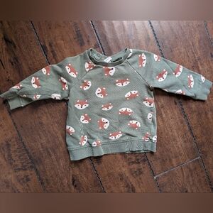 H&M Green Fox Print Sweatshirt